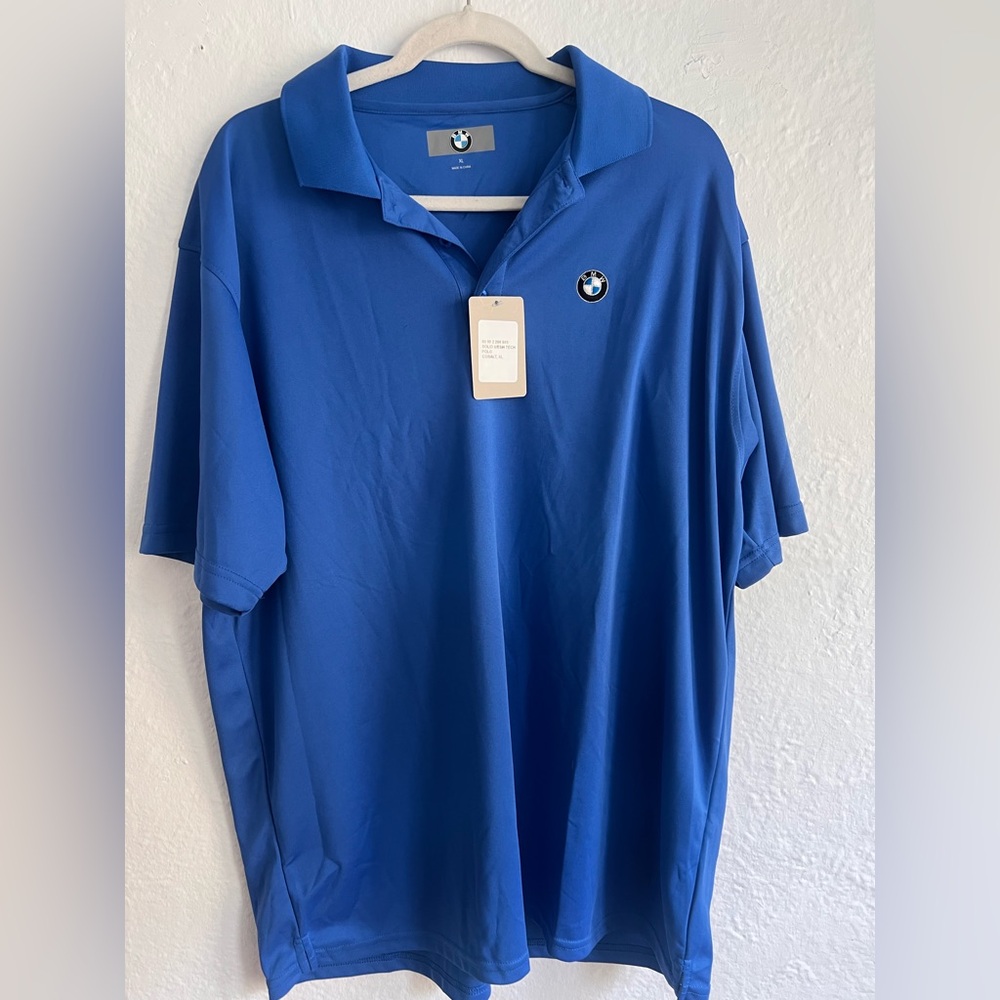 BMW Polo Shirt in Royal Blue with Badge